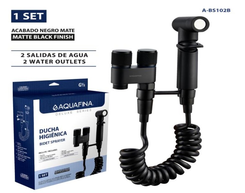 Ducha sanitaria negra AF