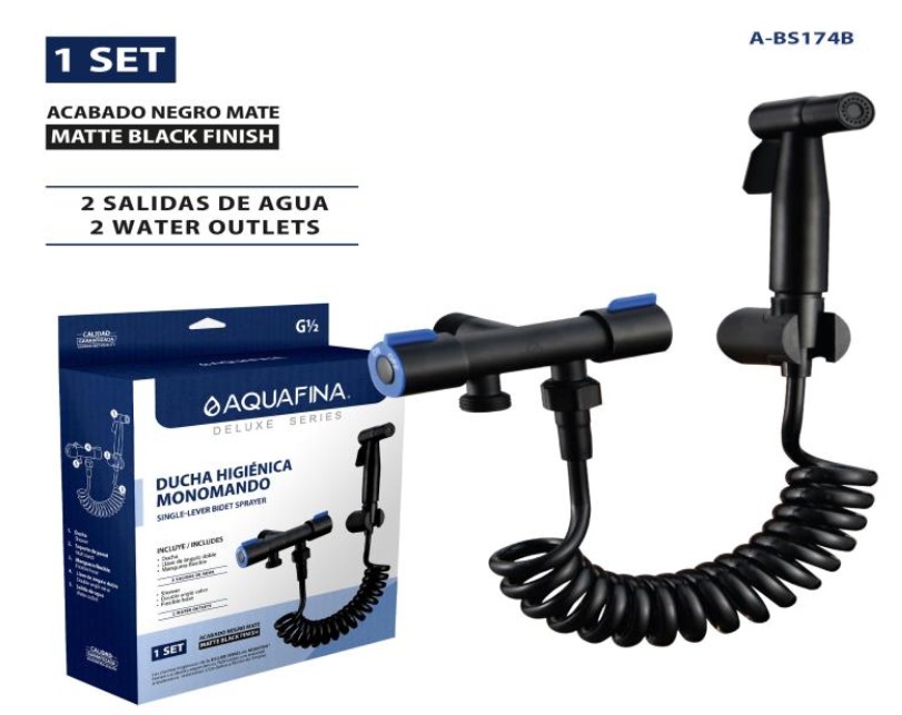 Ducha sanitaria negra AP