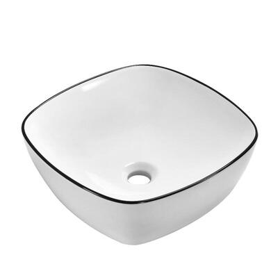 lavamanos bowl blanco connegro 40X40X14