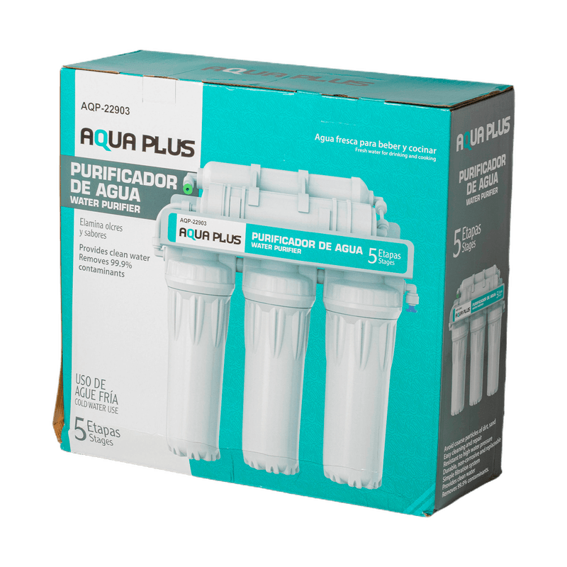 Filtro purificador de agua 5 etapas osmosis inversa aquaplus