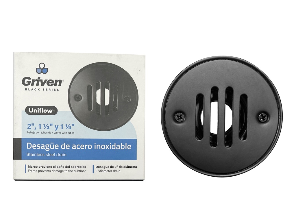 Desague de ducha negro redondo griven