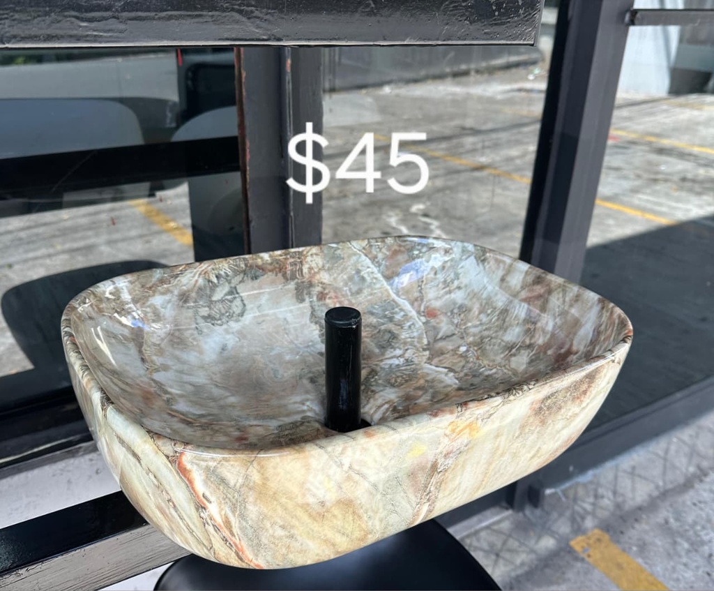 Lavamanos bowl rectangular 45x35 brown