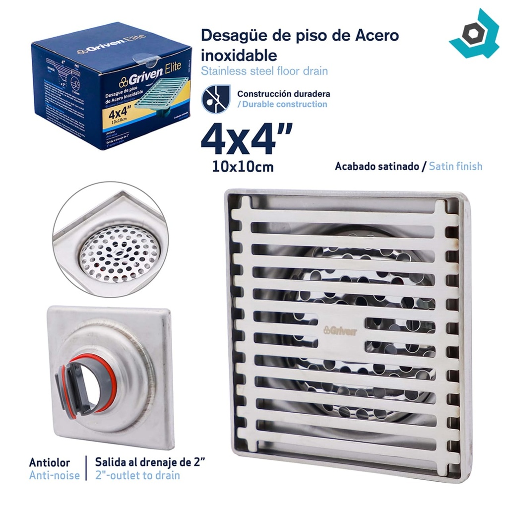 Desague de ducha satin anti olores griven elite