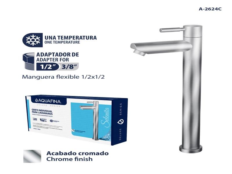 Grifo individual de lavamanos bowl satin