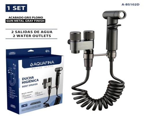 [a-bs102d] Ducha sanitaria gun metal AF