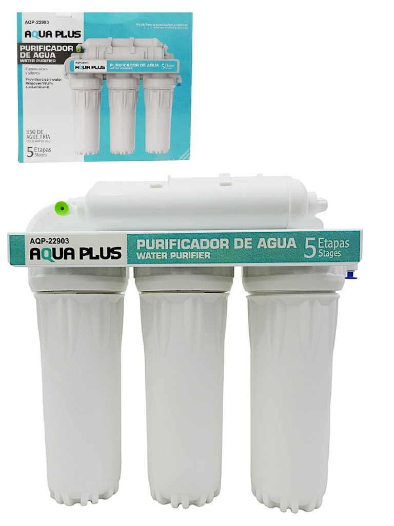 Filtro purificador de agua 5 etapas aquaplus