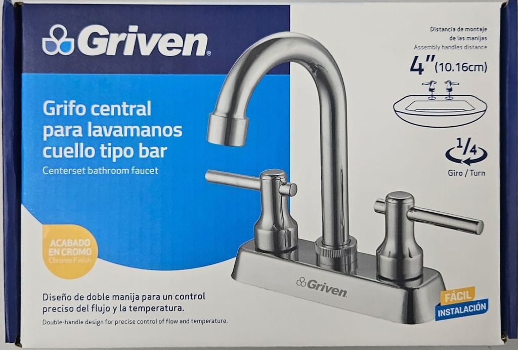 Llave de lavamanos doble griven