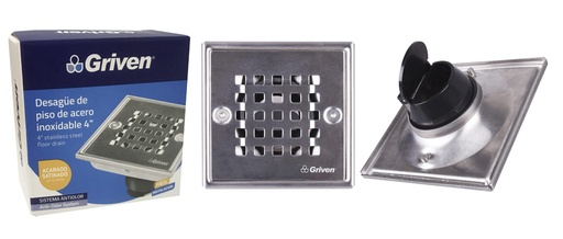 [a367-sd-10d] Desague de ducha cuadrado satin anti olores