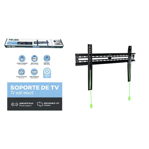 [tr-tvfb-4275] Soporte para tv 42"-75" (fijo) troen