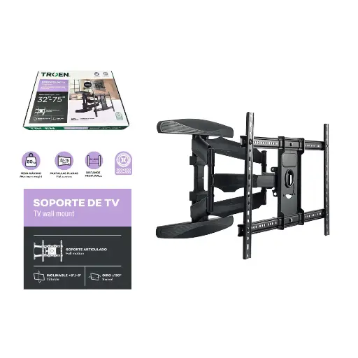 [tr-tvrb-1475] Soporte para tv 32"-75" (retractil) troen