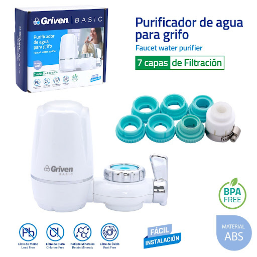 [gvb-fwp-7] Filtro purificador de agua para grifo griven