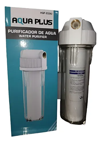 [aqp-23202] Filtro purificador de agua 1 etapa blanco 1/2" aquaplus
