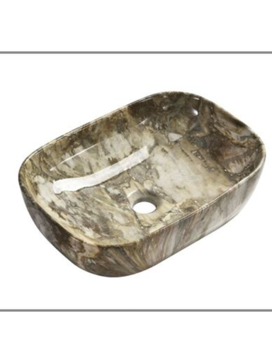 [FF-9047SG] Lavamanos bowl rectangular 45x35 brown