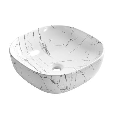 [FF-9035SA] Lavamanos bowl marmoleado blanco y gris
