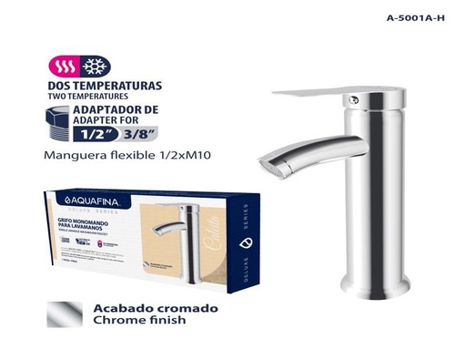 [a-5001a-h] Grifo monomando para lavamanos bowl cromada aqf