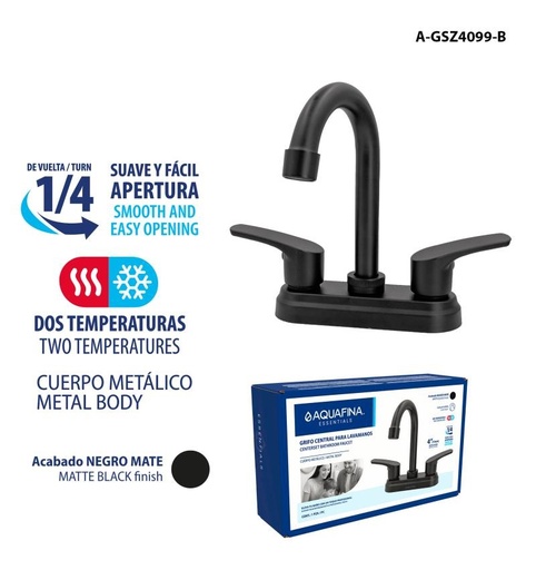 [a-gsz4099-b] llave de lavamanos doble aqf