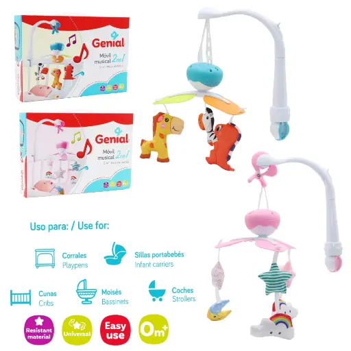 [gn-bb63568] Movil Musical Para Coche y Cuna genial