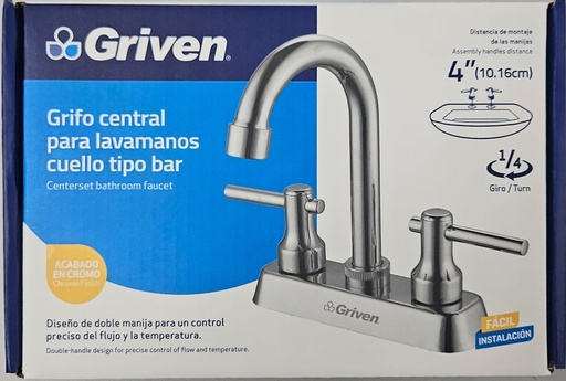 [GV-15061L-C] Llave de lavamanos doble griven